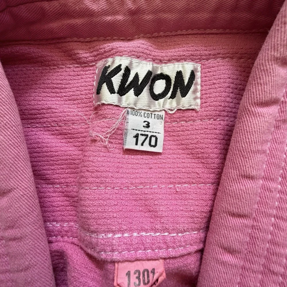 Kwon Brazilian Jiu-Jitsu Pink Size 3 Adult Unisex Uniform Cotton Kimono Women